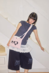 SKR 2ウェイポルカドットミニバッグ (PINK)