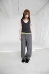 span melange sleeveless top(4colors)