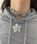 Sea@shell flower summer necklace