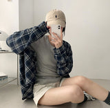 ルールーズフィットチェックシャツ