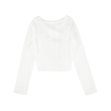 パンチングリボンカーディガン(3 COLORS)