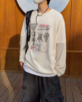 ドローイングプリントニット2C