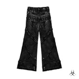 "00 KNIGHT CLUB BAGGY FLARE JEANS" 