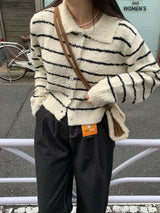 Clang wool striped cardigan