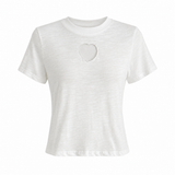 アロア ハート カットアウト Tシャツ