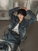 [PREMIUM/MADE] Signature mold crop denim jacket