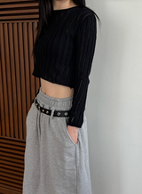 [Unisex] Belted sweat bermuda pants(3color)