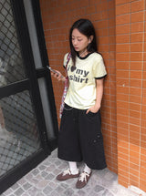 エシニドットパッチリンガー半袖Tシャツ