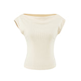 Anessa Boat Neck Slim Tee