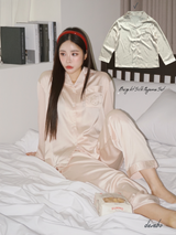 Beige kt Silk Pajama Set