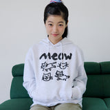 DOODLE MEOW HOODIE (LIGHT GRAY)