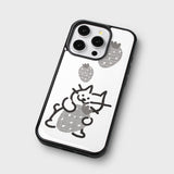 strawberry cat bitmap epoxy bumper case