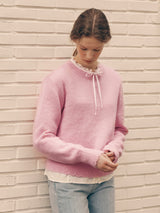 MOHAIR WOOL BLENDED KNIT PINK