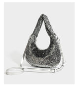 Hand-Beaded Chain Handle Evening Bag
