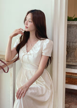 Cossel Ribbon String Flared Long One Piece