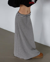 Duty Stripe Maxi Long Skirt