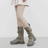 Ned Buckle Suede Middle Boots