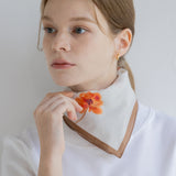 PRESSED FLOWER SCARF - Orange