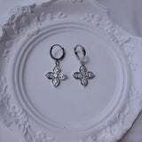 Luna Blossom Huggies Piercing - Silver color