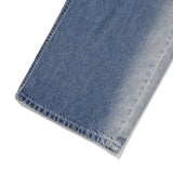 CHERRY DAMAGE WASHING WIDE DENIM-FIT PANTS [BLUE]