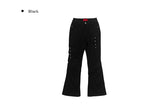 Chuser Cargo Strap Pintuck Bootcut Pants