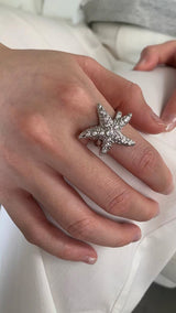Twinkle starfish ring
