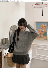 #Cozy Hairy Pastel Wool Loose Fit Knit (5color)