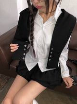 ブーフリルティアードバンディングキュロットミニスカート