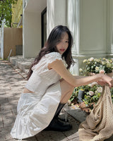Morphine lace banding blouse
