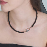 JET HEART NEKCLACE
