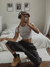 ニューヨークスパンデックスクロップTシャツ