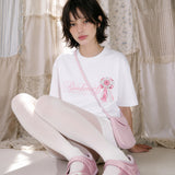 PINK ROSETTE T-SHIRT (2color)
