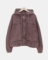 Jepu Pigment-Washed Hoodie Jacket