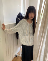 [MADE] Ducky Flower Punching Long Sleeve Hood Zip-Up