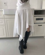 フォレフシーボタンラップアシンメトリックカットsk