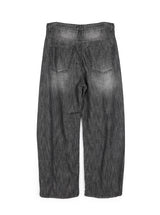Carton linen-like washed denim pants