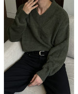 [F/W] アンゴラVネッククロップニット(8color)