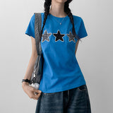 Star Patch Basic Loose Short Sleeve Tee (5 colors)