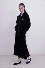 【即日発送】 Raglan 2way Hood Zip-up (BLACK) 