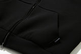 Diver Crop Hood Zipup (Black)