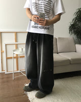 Dot Brush Denim Pants