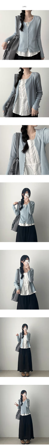 Teak Daily Button Knitted Cardigan