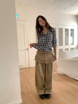ツーピンタックワイドパンツ (3C)