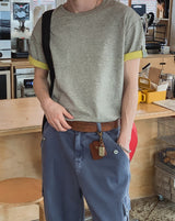 ロベン カラーマッチング ロールアップ ショートスリーブ Tシャツ