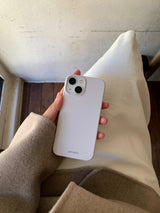 yeowhi ワンカラーアイフォンケース (ソフトグレー)