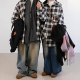オンブレチェックシャツ (BLACK)