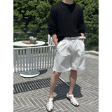 [S/S] ハッチバックルリネンラウンドネック二ット