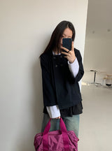 ハンディキュフードダブルショートジャケット