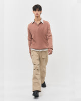 Bluesf merino wool henry neck knitwear - Peach