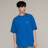 [UNISEX] Small Line Drawing Smile Short Sleeve T-Shirt